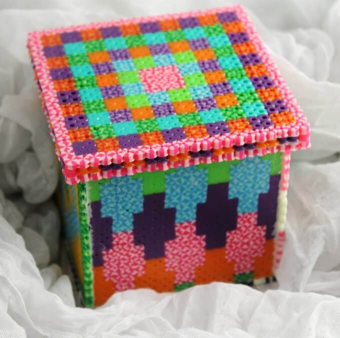 Moroccan Tile Inspired Perler Bead Box