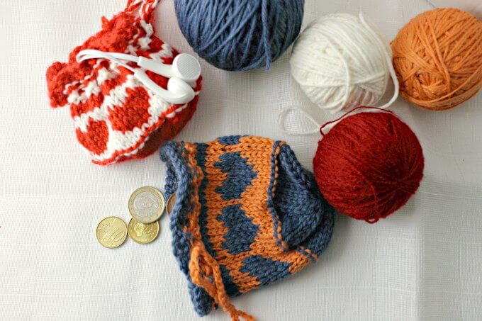 Cute and Quick Colorwork Heart Drawstring Bag {#CCBG Challenge}