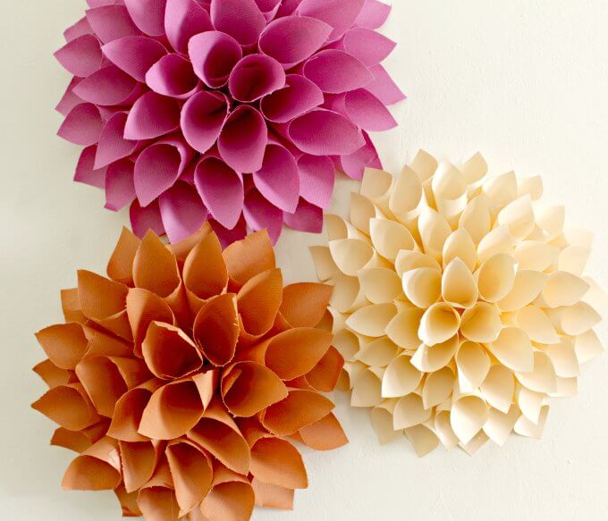 Decorate Your Walls For Fall With Paper Blossoms