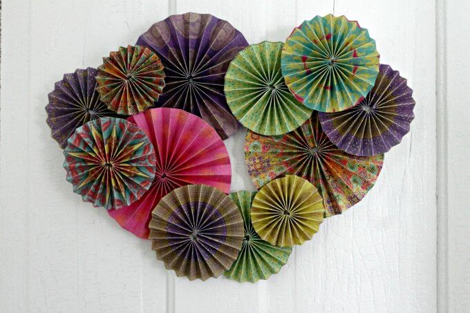 Whimsical Paper Flowers Wall Hanging (#ccbg)