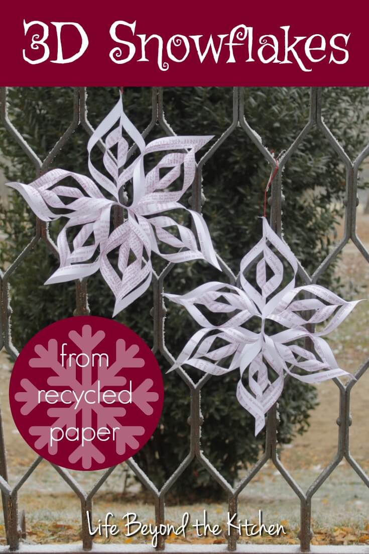 Red and White Paper Snowflakes for the Holidays