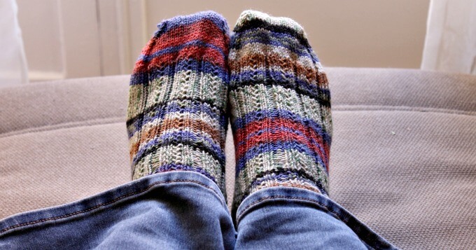 You're ready to make socks! Give the Simple SKYP Pattern a try...it's FREE and perfect for a new sock maker ~ Life Beyond the Kitchen