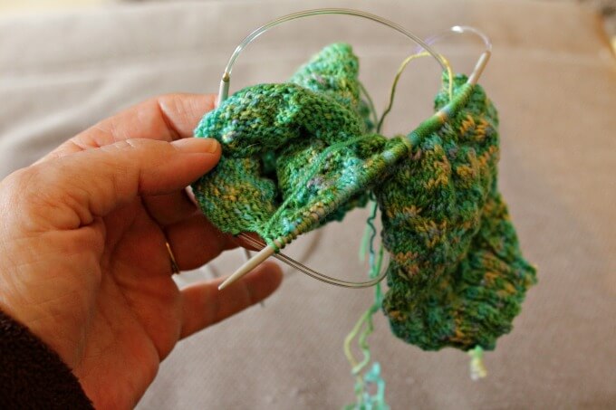 Wave Cable Socks Pattern Review ~ Knit Both at the Same Time! ~ Life Beyond the Kitchen