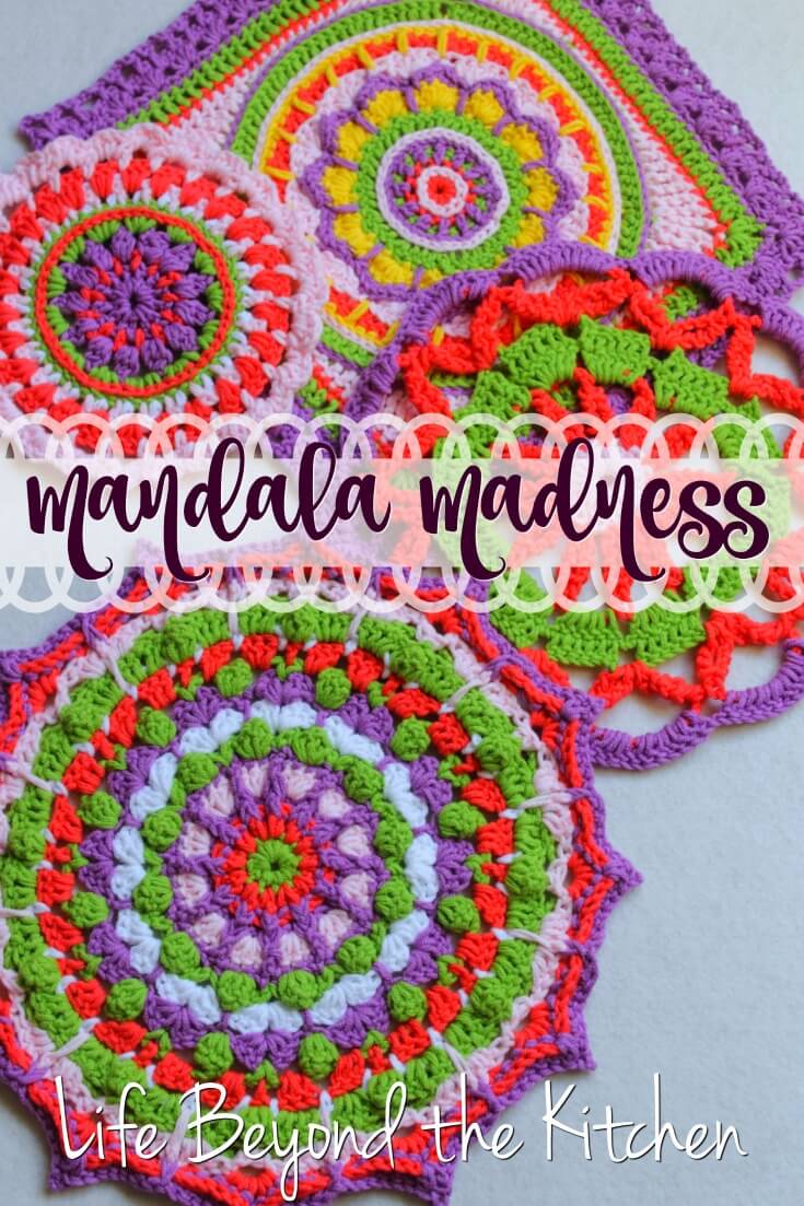 Clear Your Stash with Crocheted Mandalas ~ #CraftRoomDestashChallenge ~ Life Beyond the Kitchen