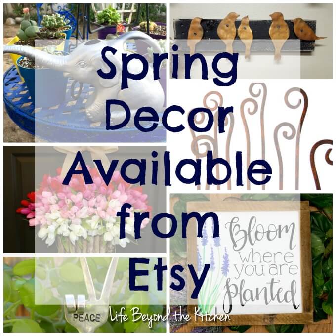 Spring Decor from Etsy ~ Life Beyond the Kitchen