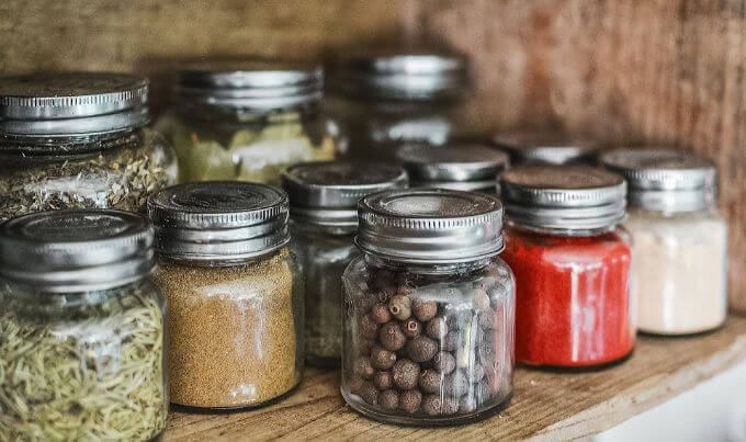 photo of spices in jars