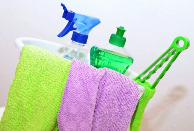 photo of cleaning supplies