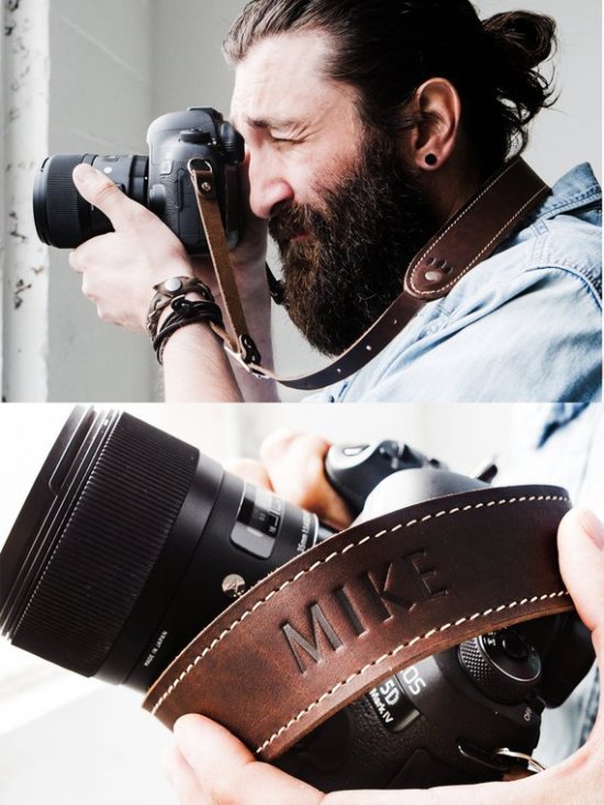 Cool Gifts for Dads|Customizable Leather Camera Strap