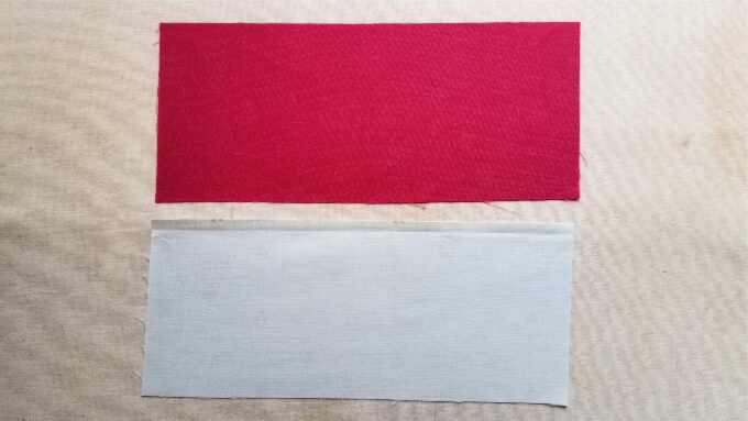 How to Make DPN Holders Photo Of Two Strips of Fabric