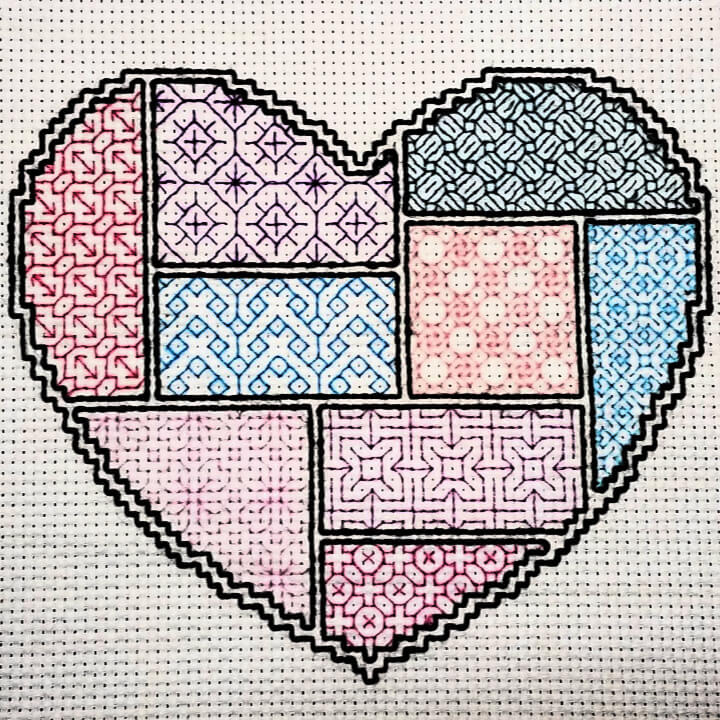 Rediscovering An Old Love: Blackwork Heart Pattern Review