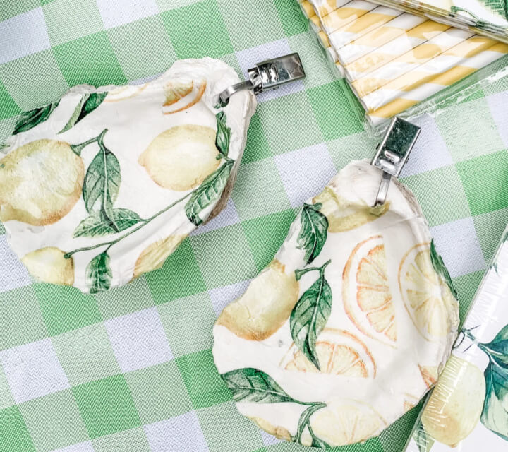 oyster shell tablecloth weights