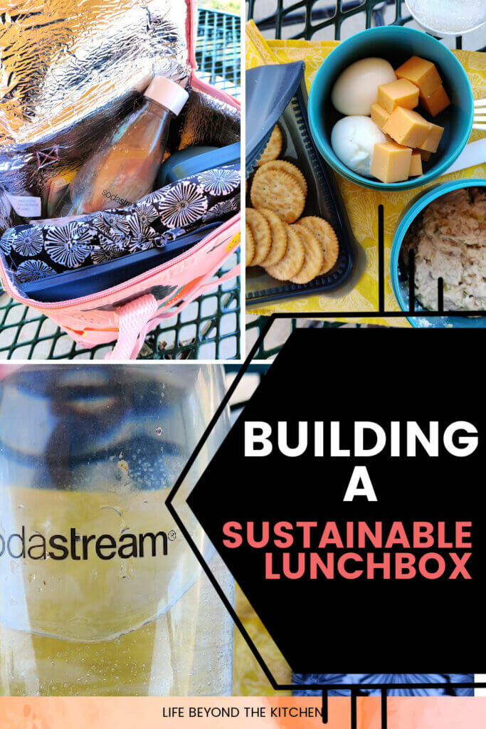 large image with text Building a Sustainable Lunchbox