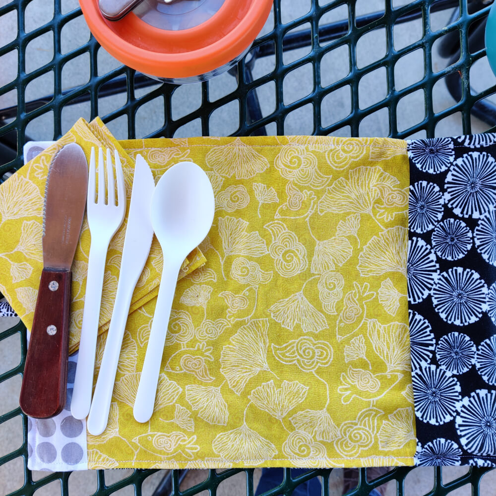 reusable placemat unrolled