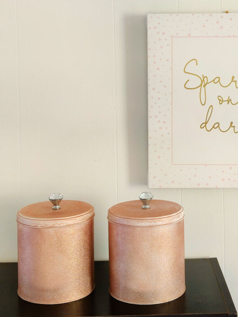 canister storage in craft room